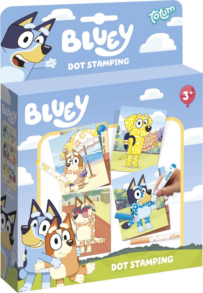 Творчески комплект Bluey, Щамповане с точки, 21 x 23.5 см