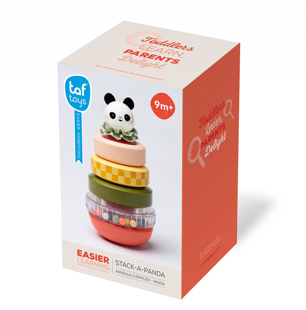 Бебешка играчка, Taf Toys, Кула с рингове за нанизване, Панда