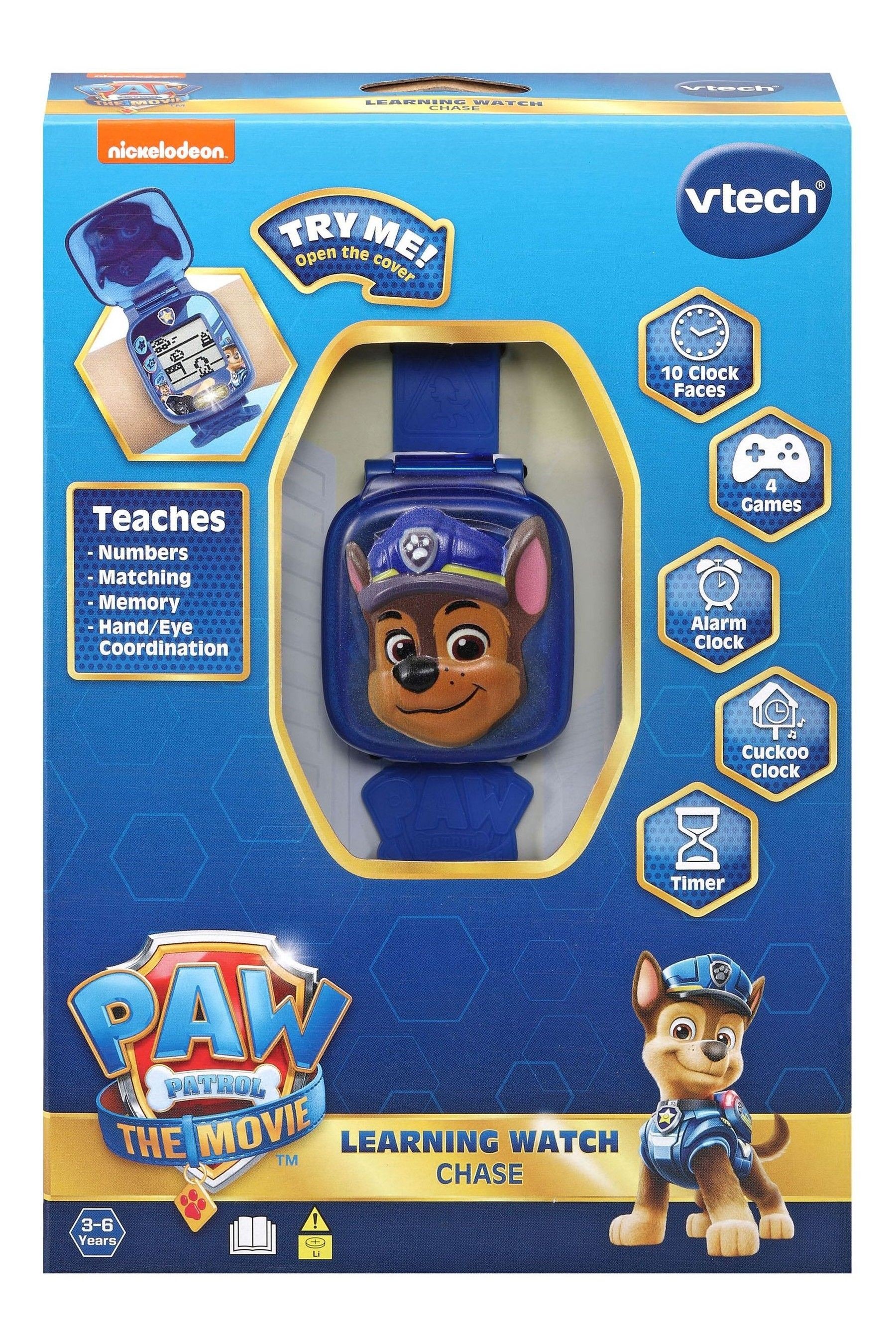 Paw patrol филмът – Образователен часовник Чейс
