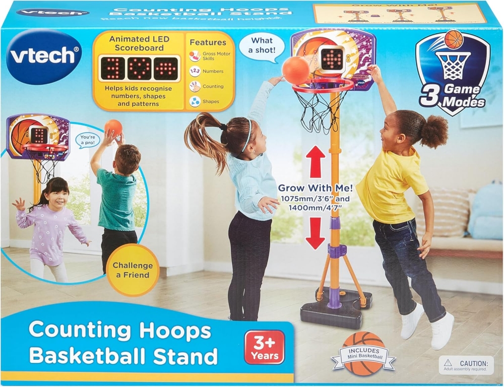 Interactive toy, Vtech, Basketball hoop with stand and counter