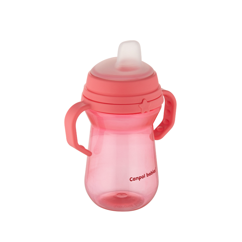 Cup with straw 250 ml pink