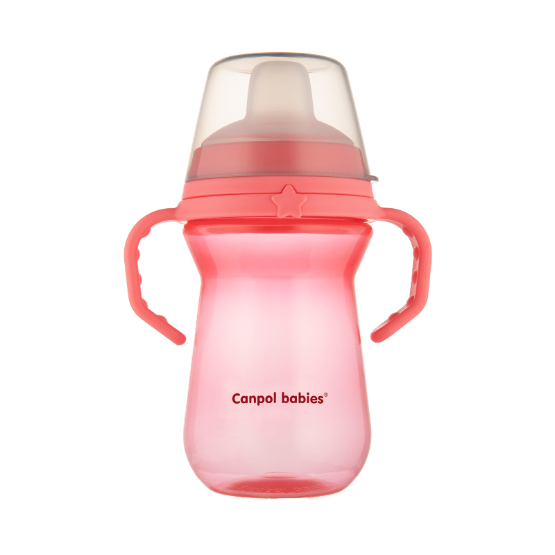Cup with straw 250 ml pink