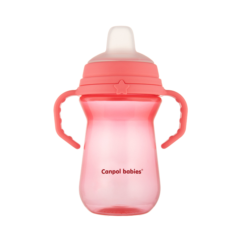 Cup with straw 250 ml pink