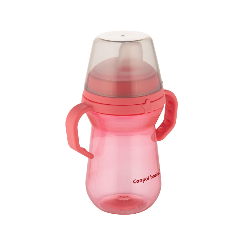 Cup with straw 250 ml pink