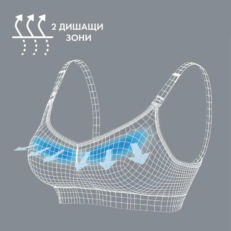 Дишащ сутиен за бременност и кърмене Keep Cool, р-р S, черен