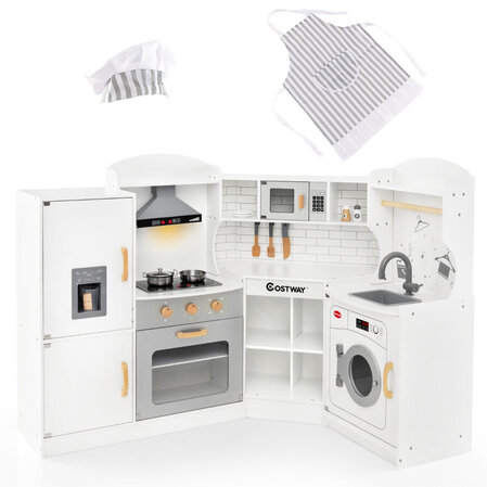 Children's corner kitchen with sound and light, Costway