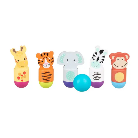 Wooden Mini Bowling - Jungle Animals (FSC®)