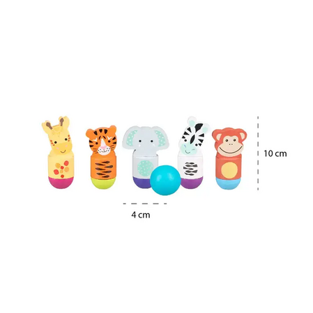 Wooden Mini Bowling - Jungle Animals (FSC®)