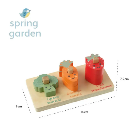 Wooden Puzzle - Counting Vegetables - Spring Garden