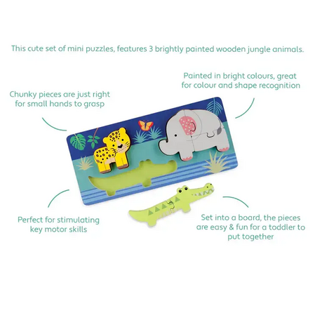 Дървен Пъзел Животни - Jungle Animals
