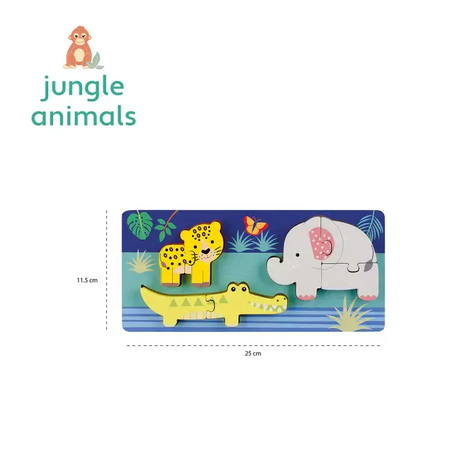 Дървен Пъзел Животни - Jungle Animals