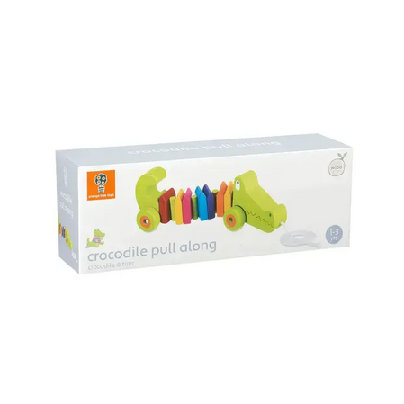 Дървен крокодил за дърпане - Animals