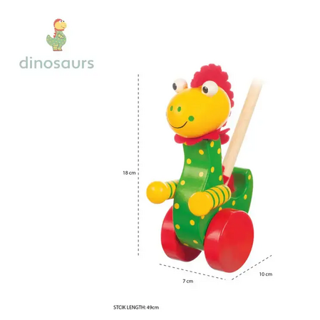 Дървена Буталка Весел Динозавър - Dinosaurs