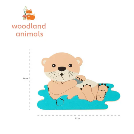 Дървен Пъзел Горска Видра - Woodland Animals