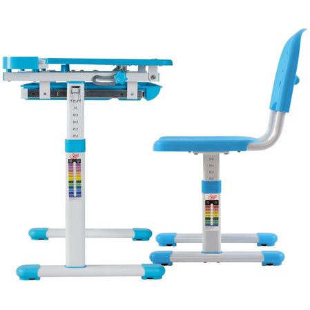 Adjustable children's desk and chair, blue, Costway