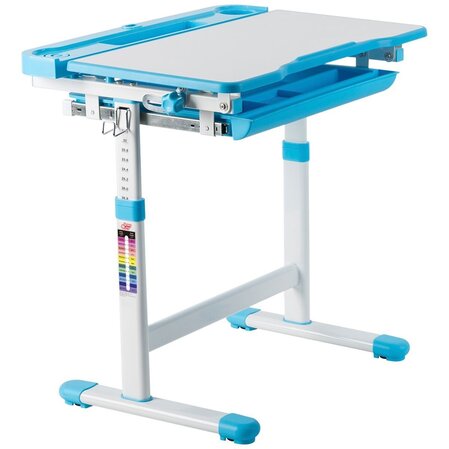 Adjustable children's desk and chair, blue, Costway
