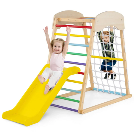 Climbing frame with slide 4in1, colorful, Costway