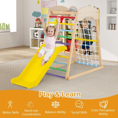 Climbing frame with slide 4in1, colorful, Costway