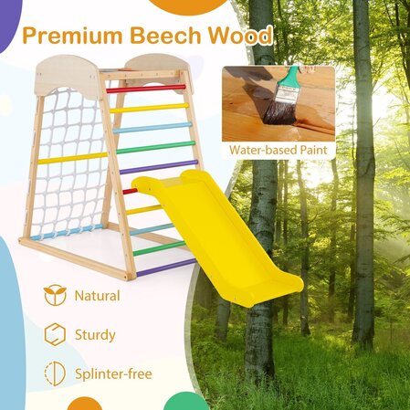 Climbing frame with slide 4in1, colorful, Costway
