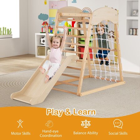 Climbing frame with slide 4in1, classic, Costway
