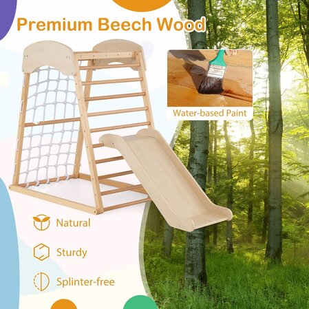 Climbing frame with slide 4in1, classic, Costway