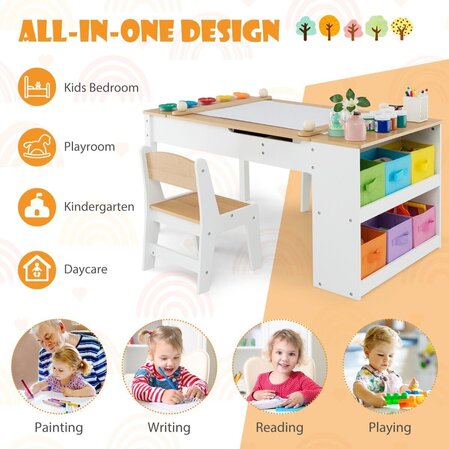 Children's art table 5 in 1, Costway