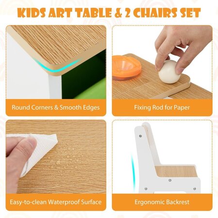 Children's art table 5 in 1, Costway