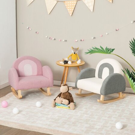 Children's upholstered rocking chair, Costway