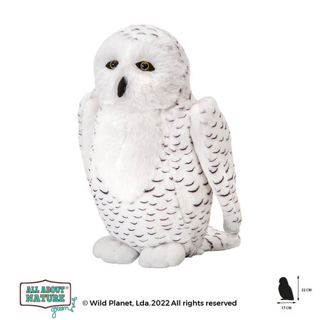 Plush toy, White owl 22cm Wild Planet