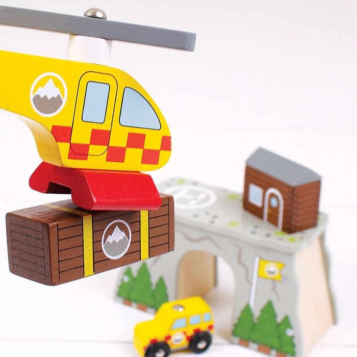 Bigjigs - Дървен комплект - Спасителна акция в планината