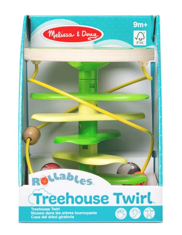 Melissa & Doug - Забавна спирала с плюшени, кръгли играчки - Падащо дърво