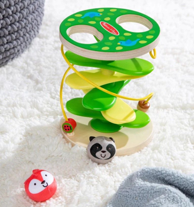 Melissa & Doug - Забавна спирала с плюшени, кръгли играчки - Падащо дърво